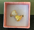 Double  heart gold ring