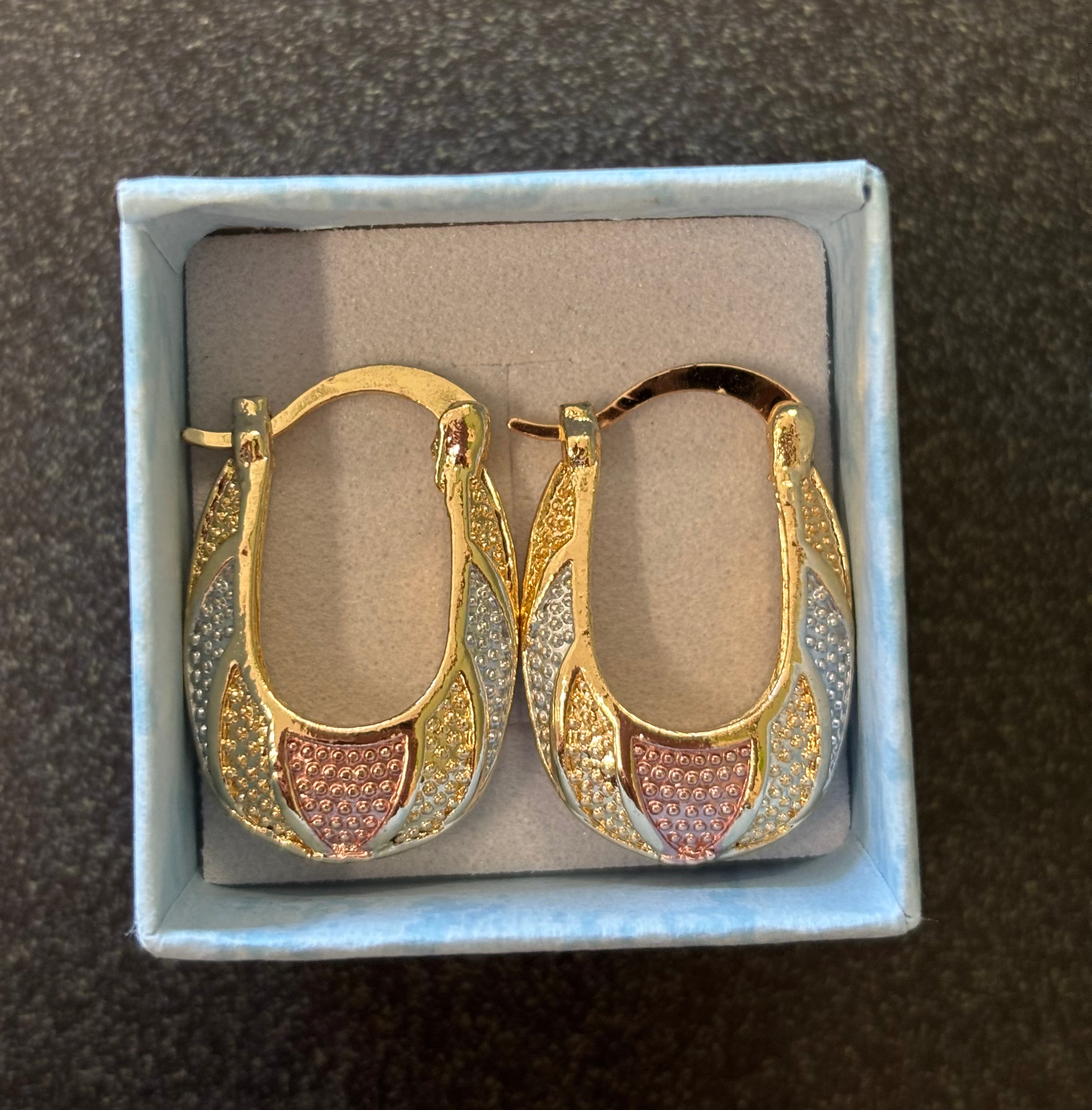 Gold earrings
