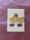 14kt Gold plated heart earrings