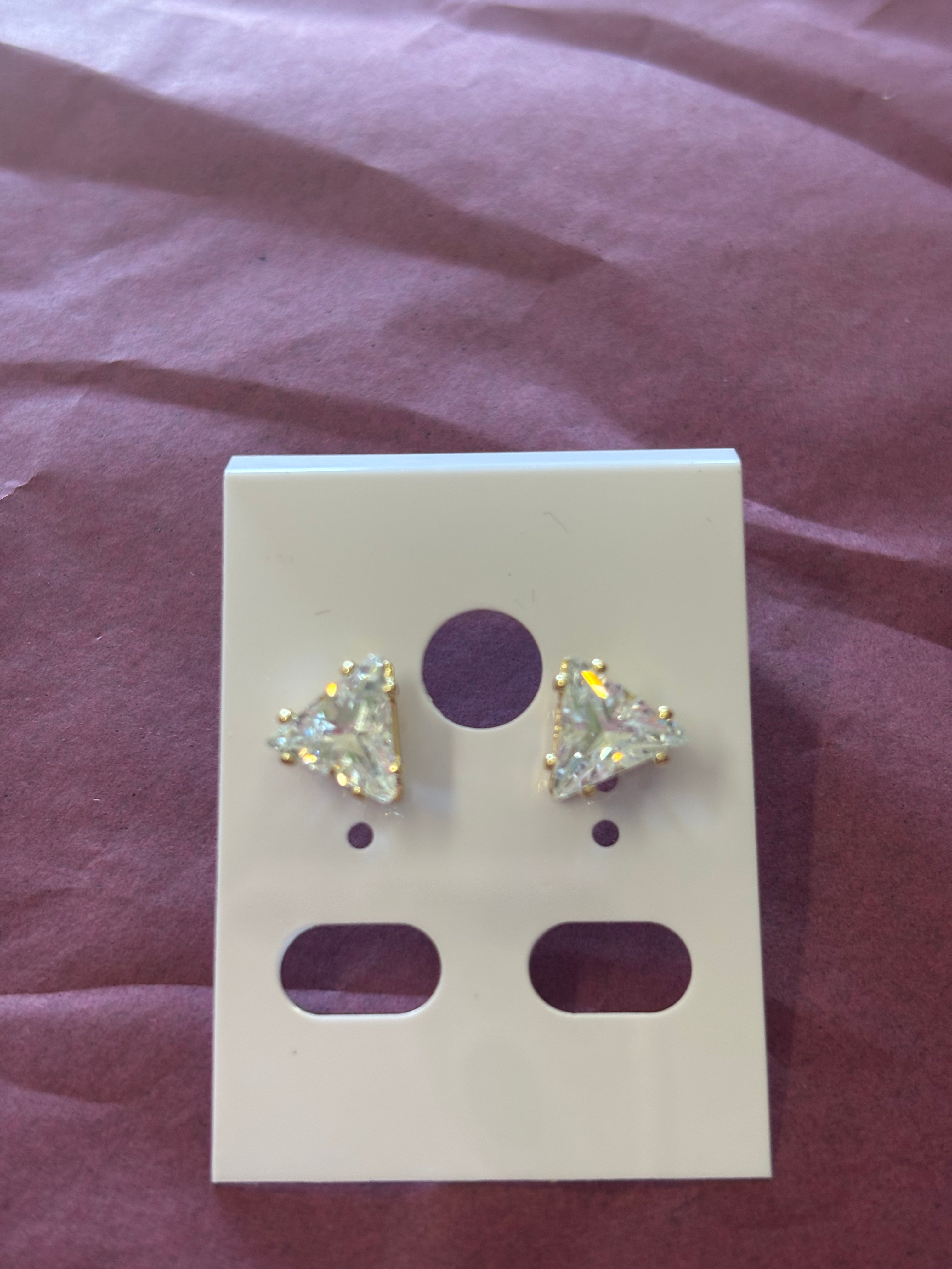 14Kt triangle shape earrings gold plated