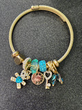 Blue teddy bear bracelet
