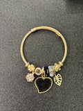 Black heart bracelet