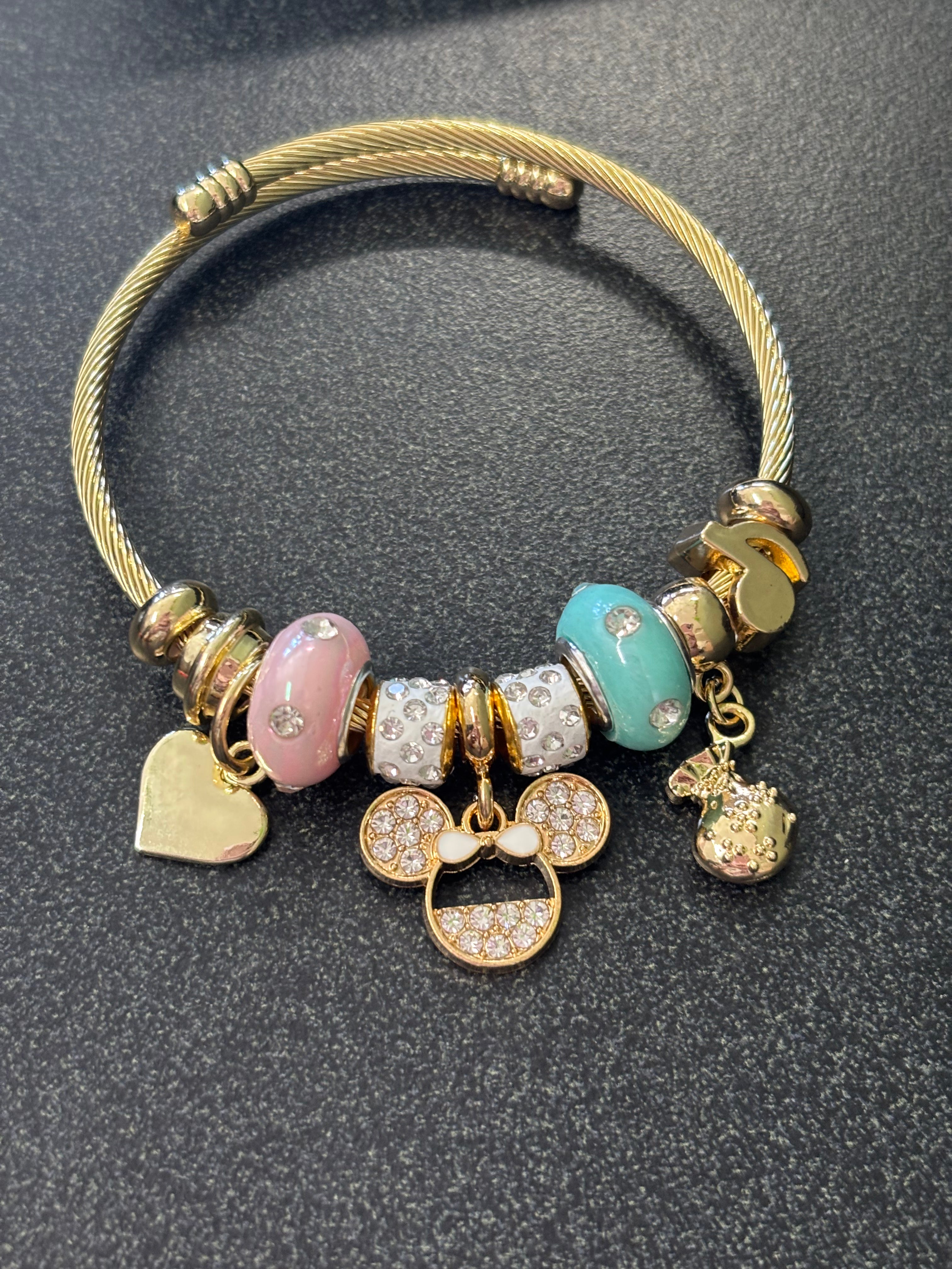 Pink mouse bracelet